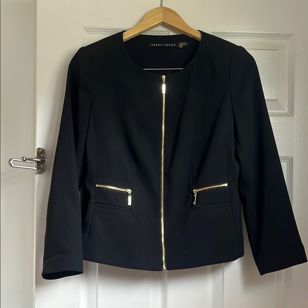 Ivanka Trump Black and Gold Tailored Blazer